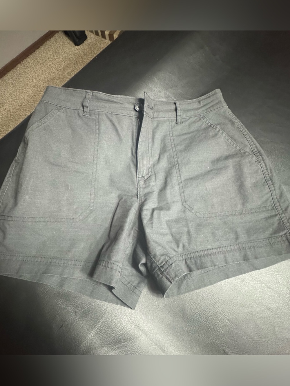 Eddie Bauer Women's Gray Flat-Front Shorts